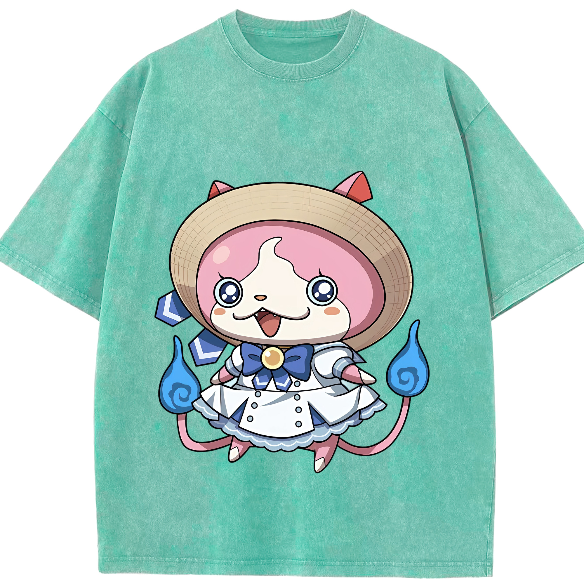 （画像用） 妖怪ウォッチ Yo-kai Watch 綿100% ヴィンテージ風 半袖Tシャツ（フロントプリント）